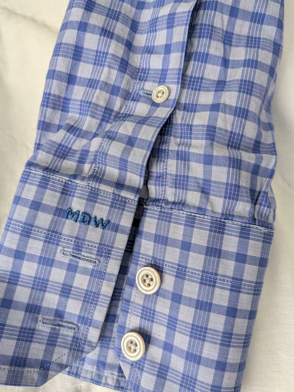 Tom Ford Blue and White Checked Dress Shirt - Picture 9 of 14